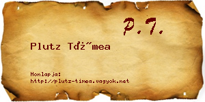 Plutz Tímea névjegykártya